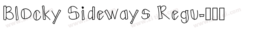 Blocky Sideways Regu字体转换